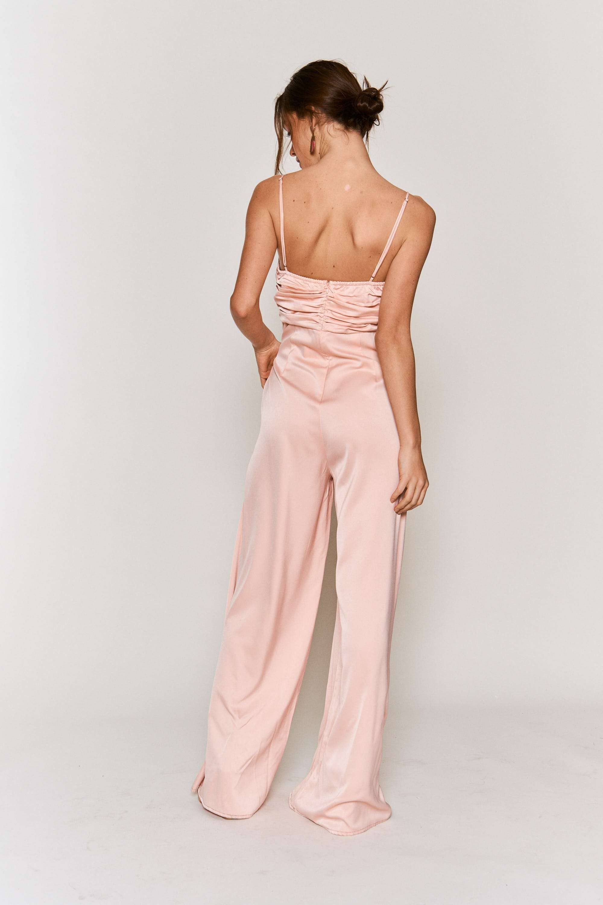 Hers & Mine – wholesale Jumpsuit – Women's – V WIRED RUCHED BUST SPAGHETTI STRAP JUMPSUIT18