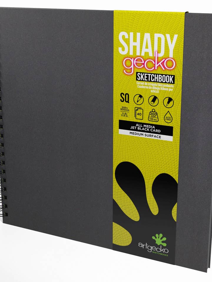Album da disegno Shady All Media, 300 mm, quadrato (nero) per la vendita all'ingrosso da parte di Artgecko Sketch