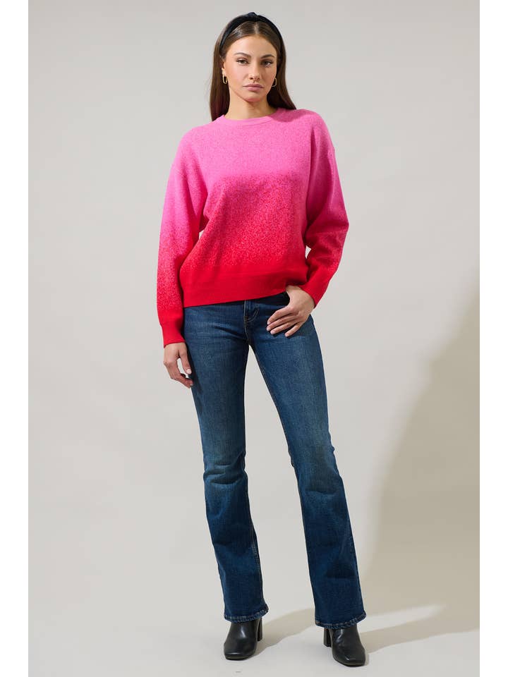 Sugarlips - Wholesale Knit Sweater - Women's - Nessa Gradient Ombre Long Sleeve Sweater4