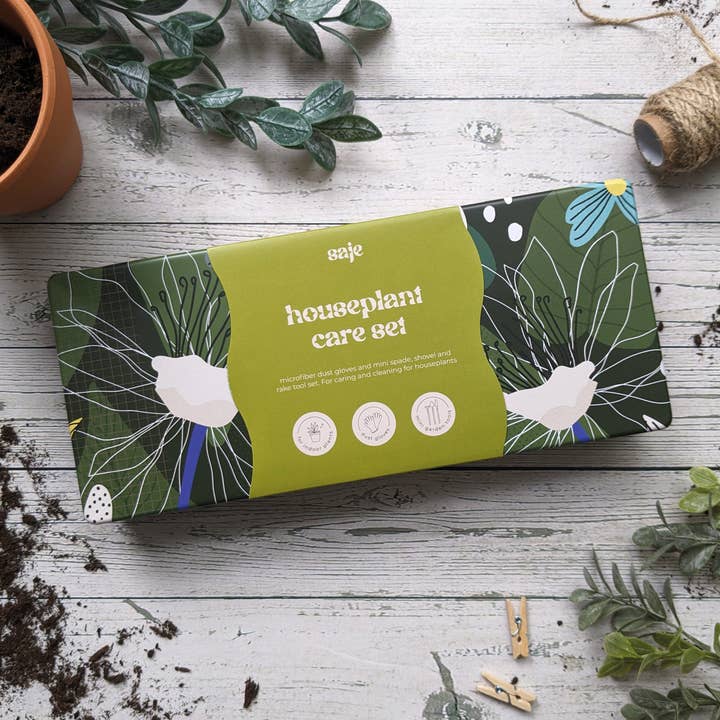 Robert Frederick Ltd - Wholesale Garden Tool - Saje Houseplant Care Set - Abstract Tropical
