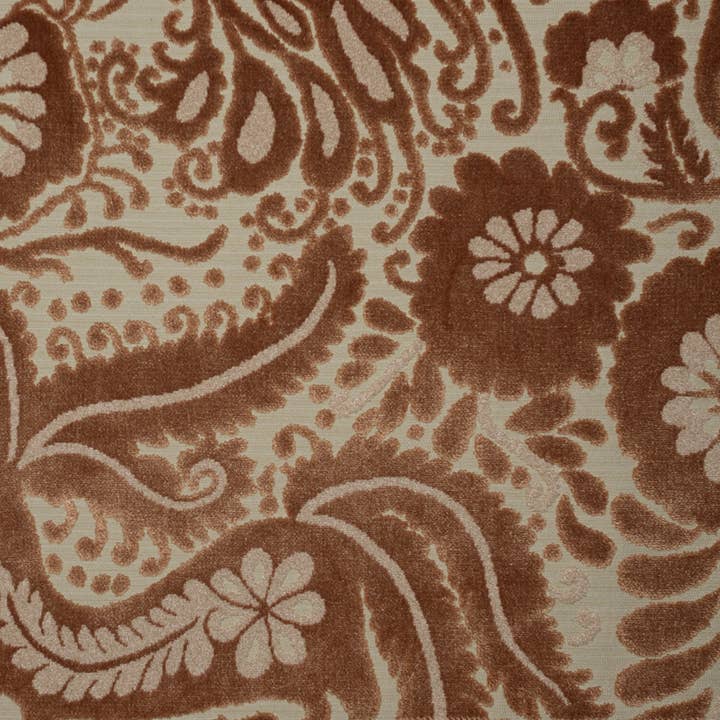 NOUVEAU TISSU D'AMEUBLEMENT EN VELOURS DÉCOUPÉ À MOTIF OTOMI MEXICAIN AU MÈTRE pour la vente par Top Fabric