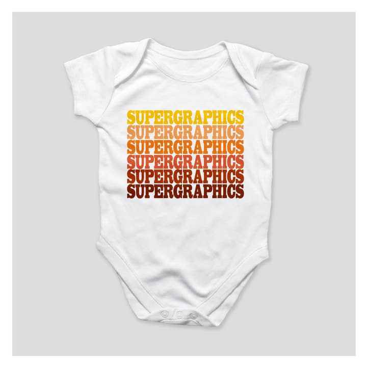 Rock Scissor Paper - Wholesale Bodysuit (non-footed) – Baby - Personalized City Baby Bodysuit - Supergraphics Repeat name 2