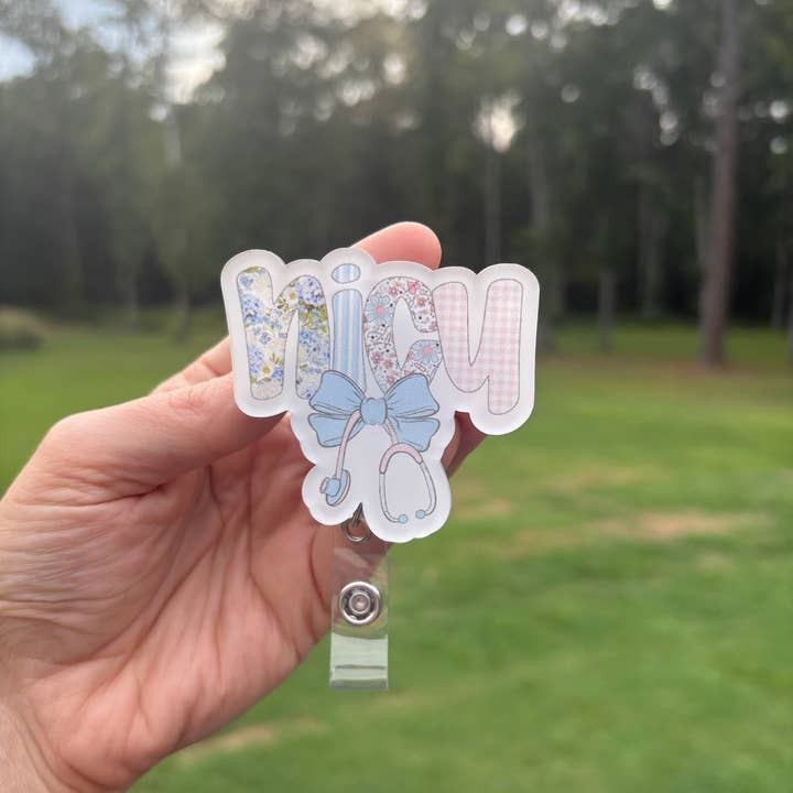 NICU Badge Reel – Retractable ID Holder for Nurses for wholesale by Hello Darling Designs
