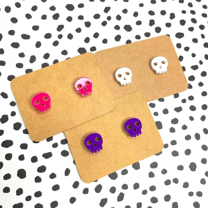 Skull Stud Earrings for wholesale by Plastic Moon