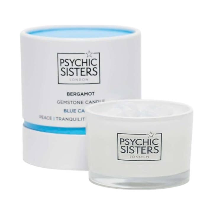 Vela de Cristal de Celestita – Bergamota para venta al por mayor de Psychic Sisters