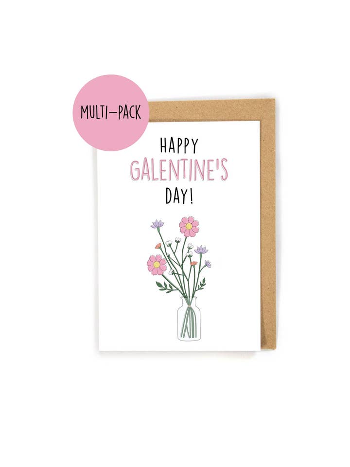 Gnome Multi-pakke af Galentine's Day-kort for engroshandel hos DensenDesign