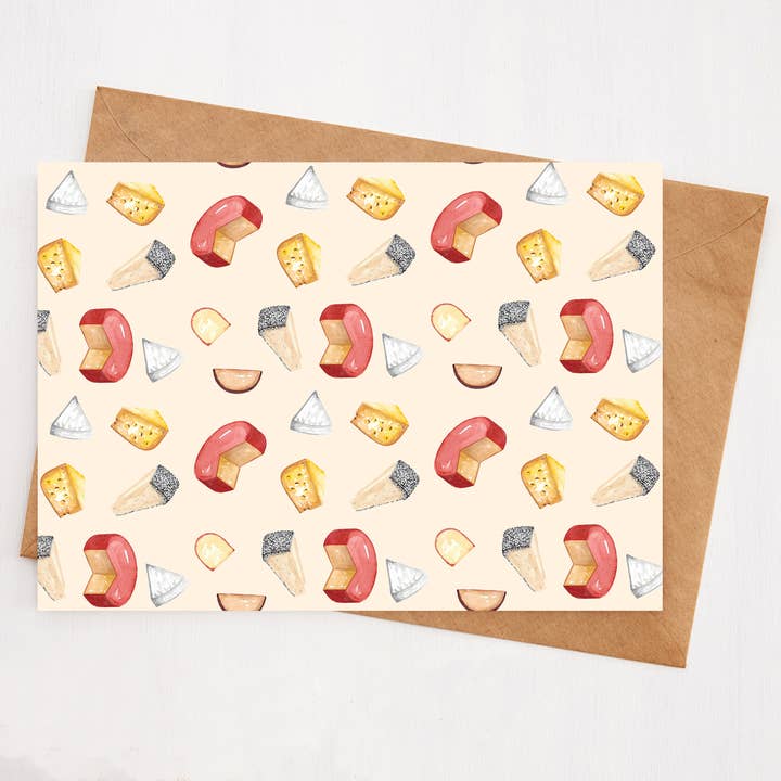 Cheese Greeting Card for wholesale by Right Place Studio