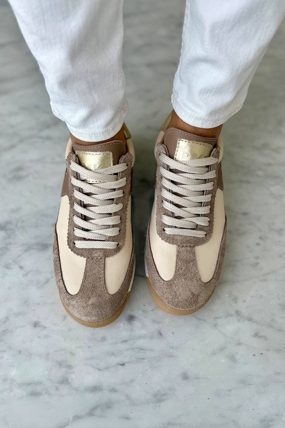 PMK SHOES - Wholesale Lifestyle Sneakers - Women's - Poema - Mink - Handmade Cow Leather Sneakers2