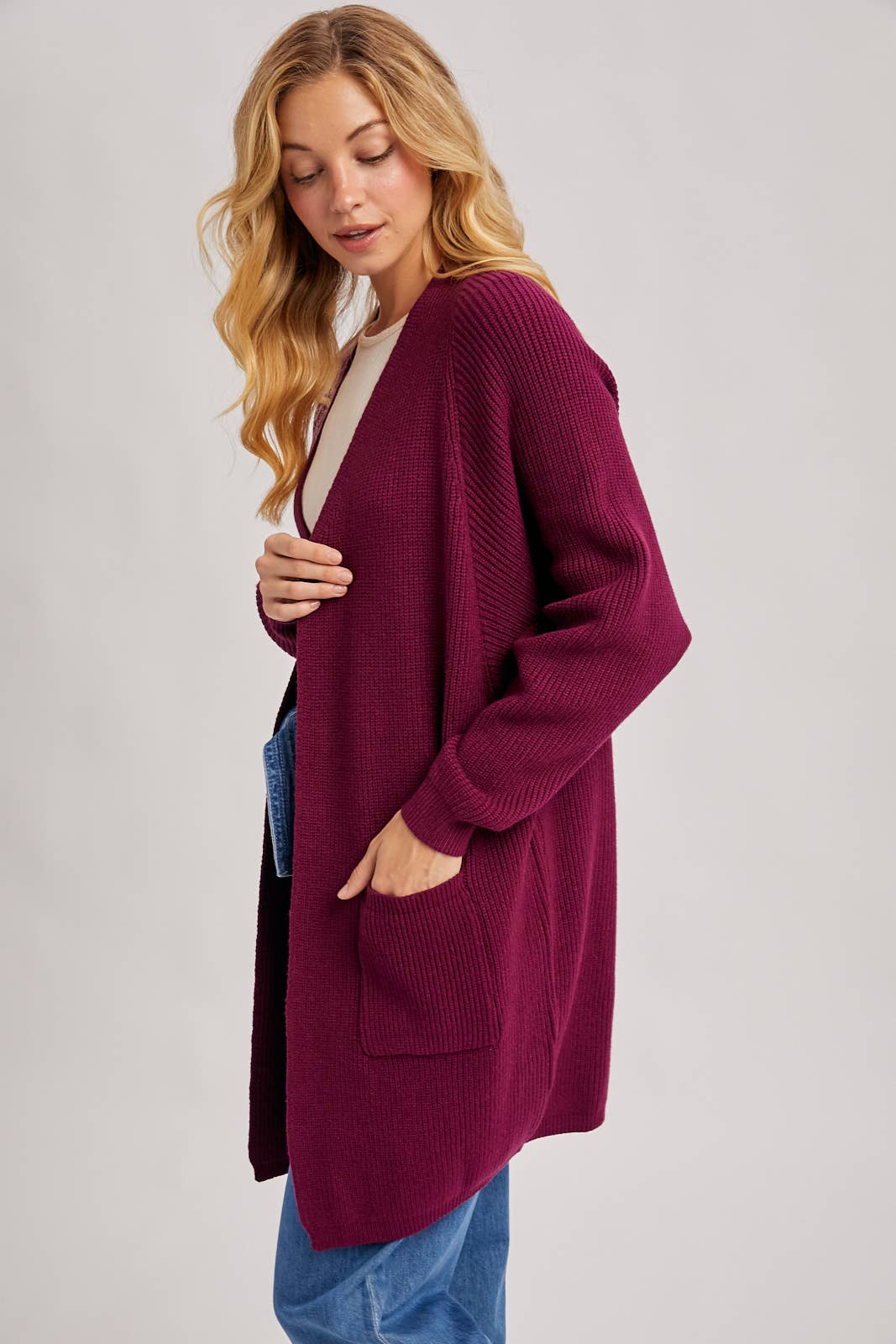 Bluivy - Wholesale Cardigan - Women's - OPEN FRONT BATWING SLEEVE CARDIGAN22