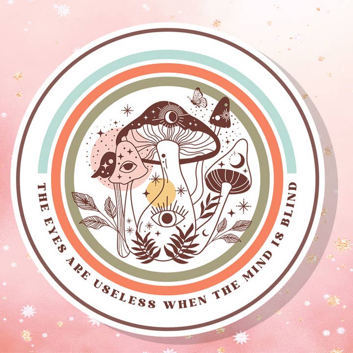 Gli occhi sono inutili quando la mente è cieca Adesivo Boho per la vendita all'ingrosso da parte di London Luxury Candles