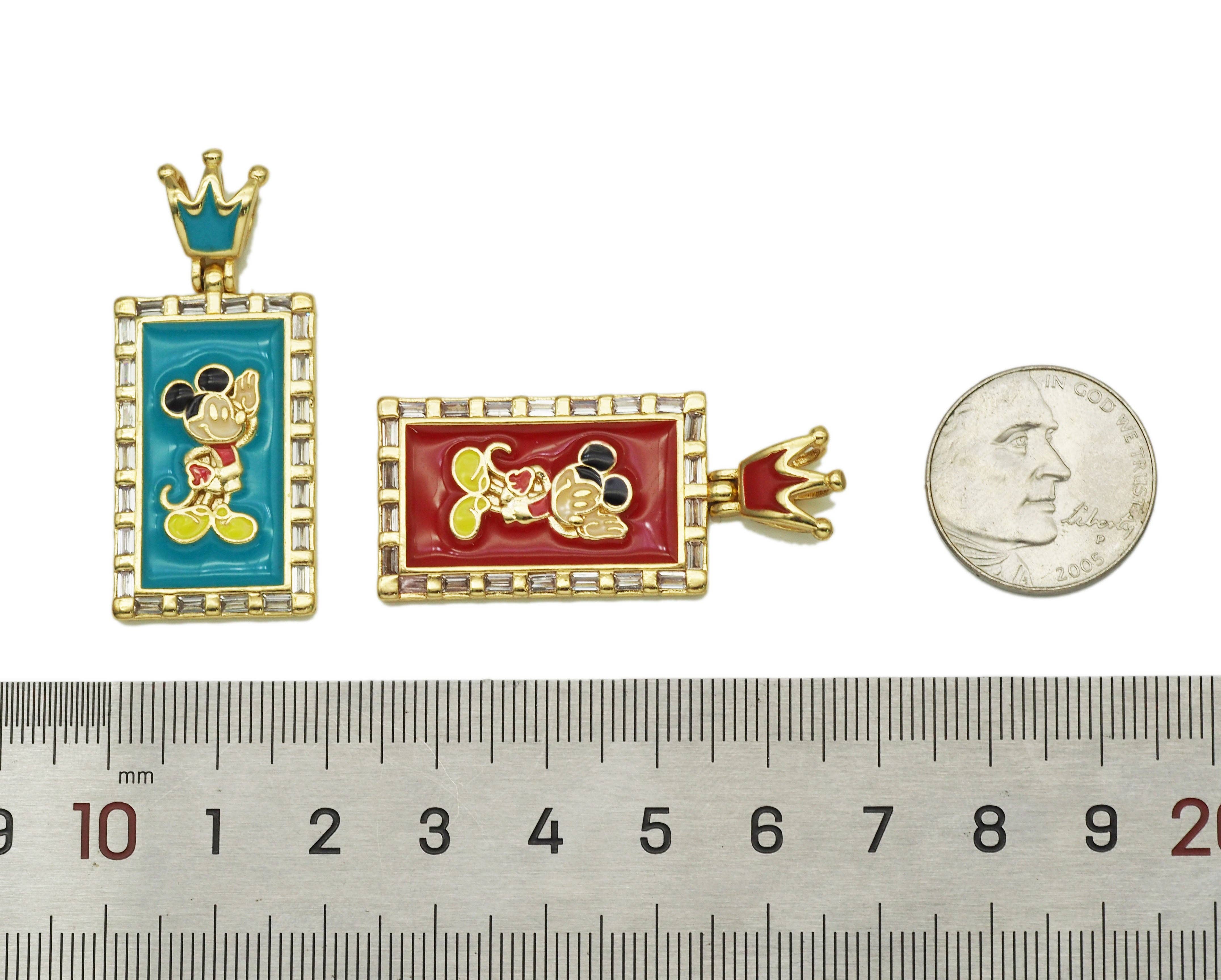 BestBeads&Beyond - Wholesale Individual Charm/Pendant - CZ Enamel Mickey Mouse Pendant, Sku#JL791