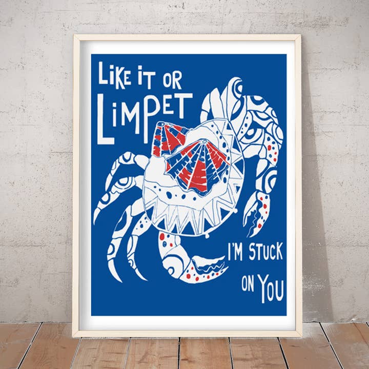 Stampa artistica Like it or Limpet di Port and Lemon per la vendita all'ingrosso da parte di Port and Lemon