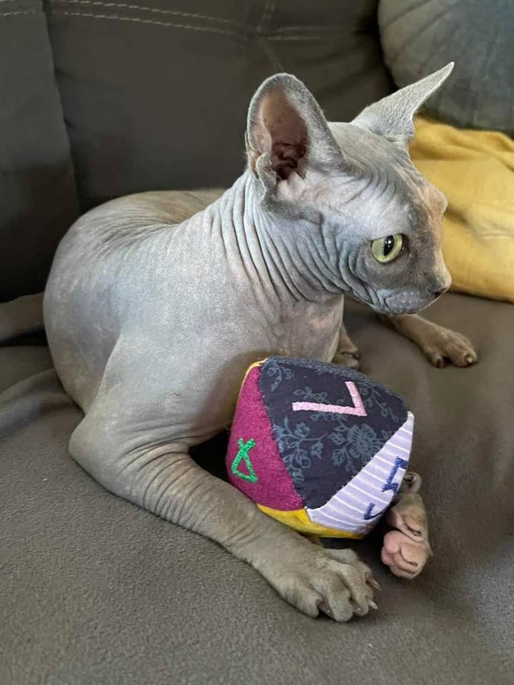 D8 Catnip Cat Toy for wholesale by Saving Throw Pillows