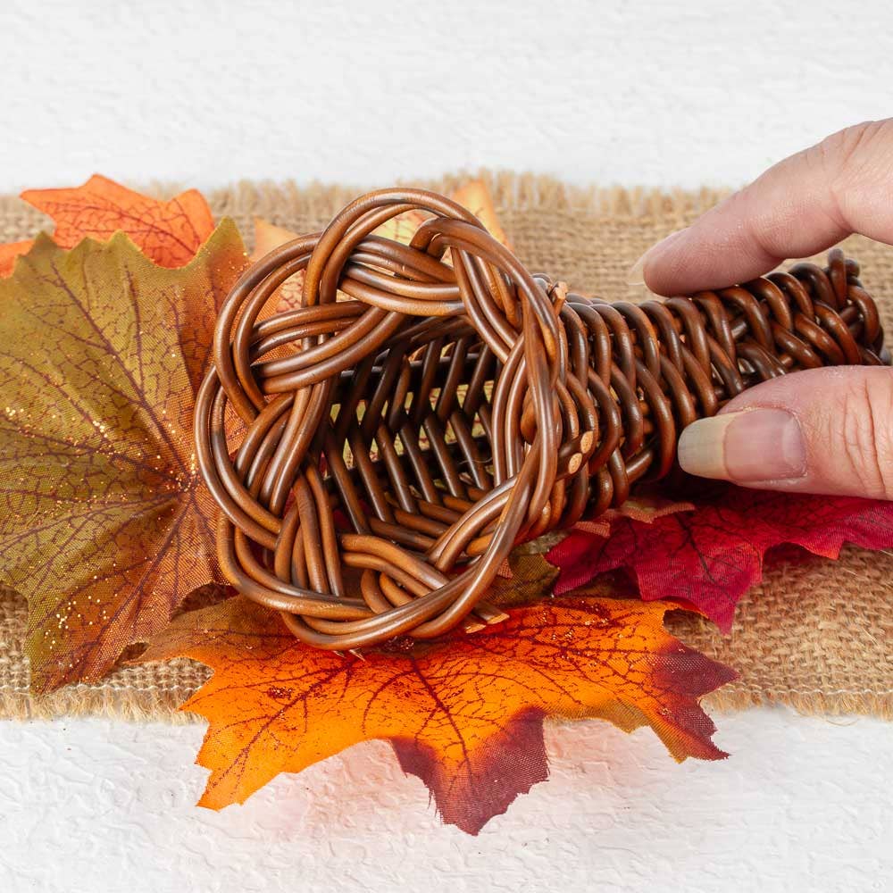 Factory Direct Craft - Wholesale Basket - 4" Mini Thanksgiving Cornucopia Horn of Plenty Basket 5