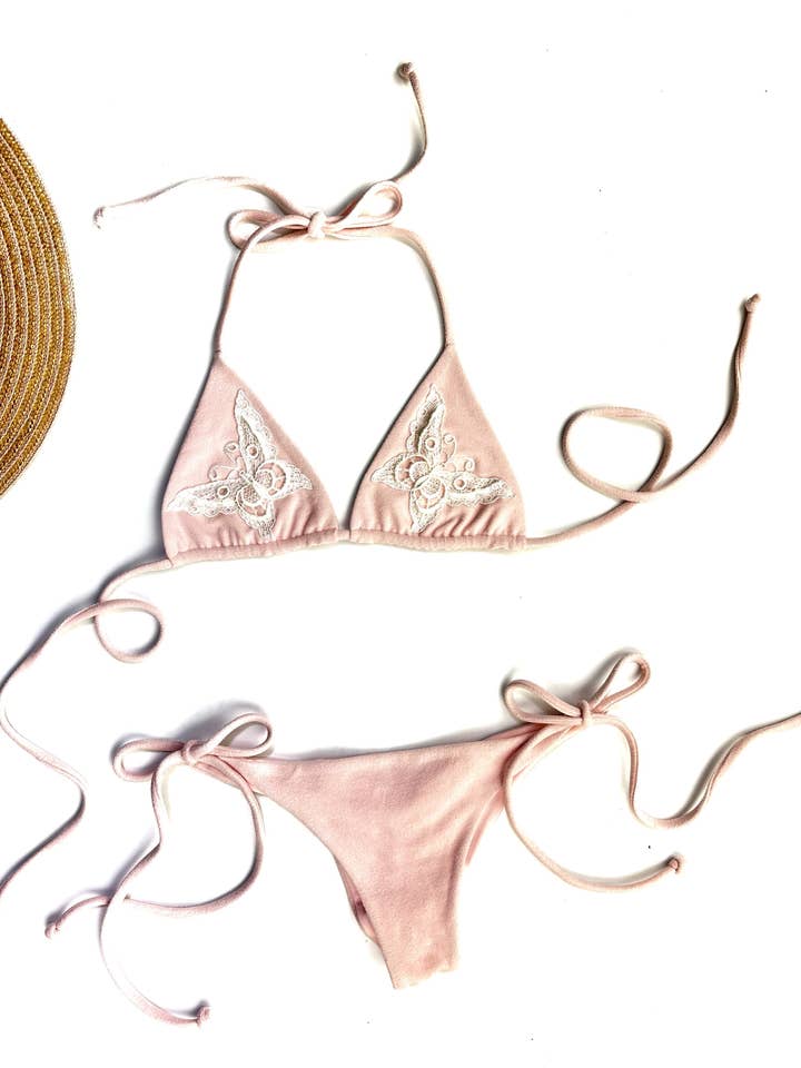 baby terry stringies for wholesale by Cannonball Swimwear