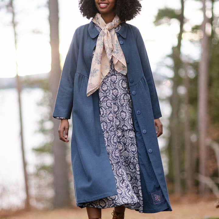 Sherwood Wollmantel - Marineblau für den Großhandel von April Cornell Apparel