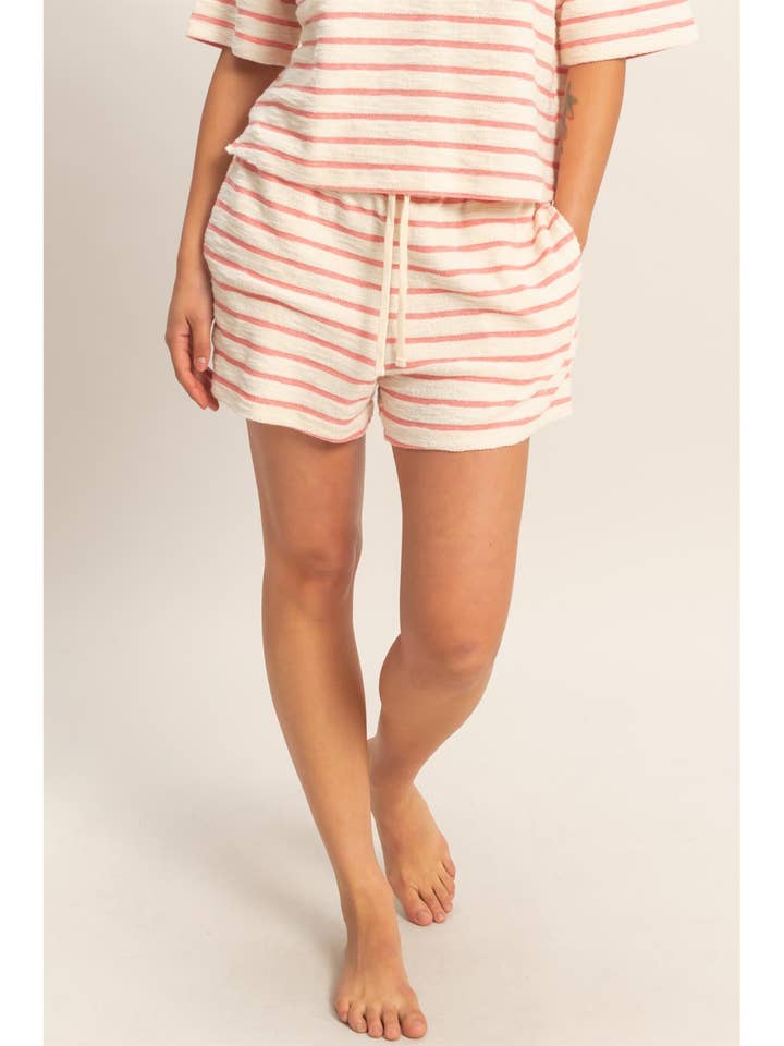Striped Drawstring Waist Shorts for wholesale by HYFVE