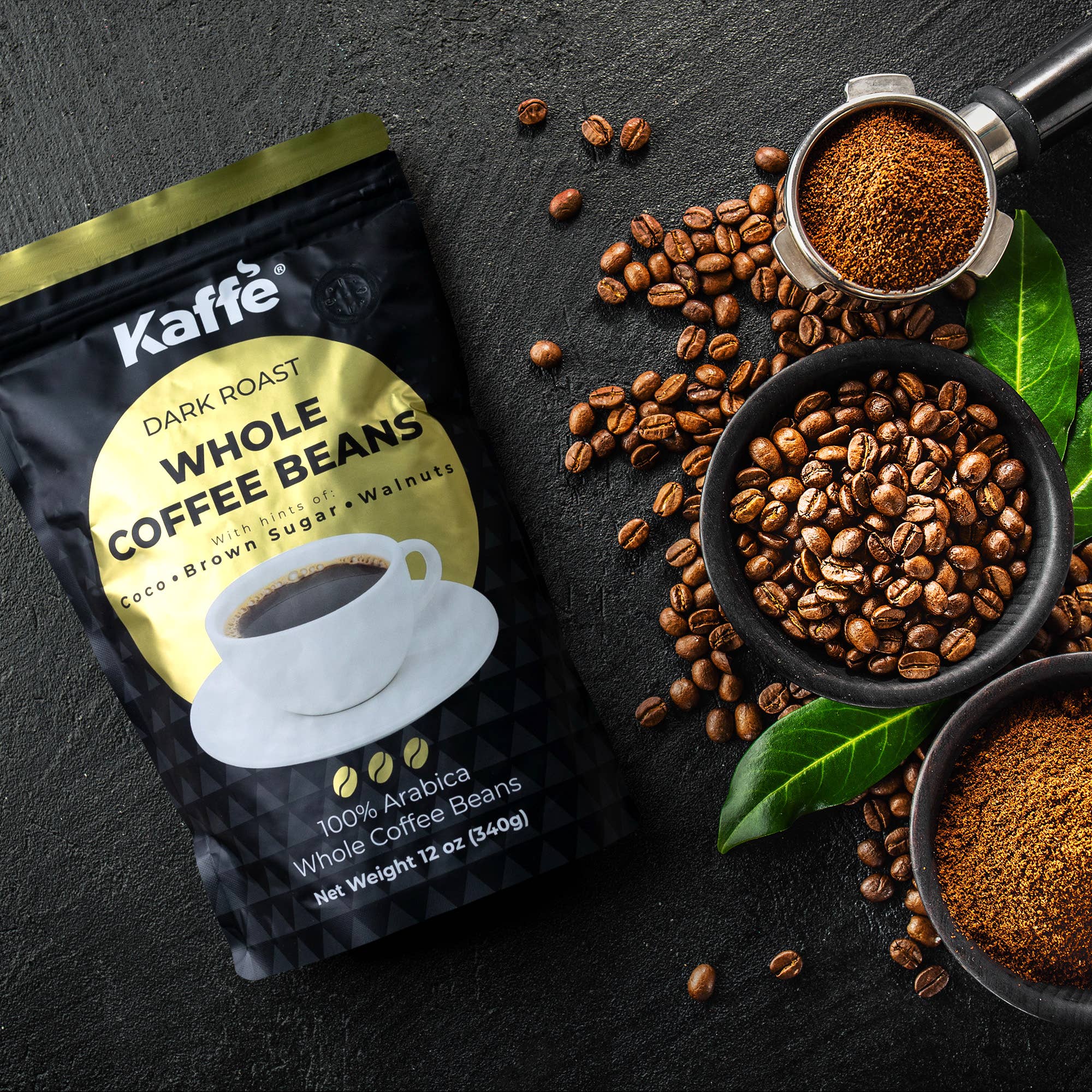 Kaffe - Venta al por mayor Café en grano - Kaffe Café en Grano Tostado Oscuro Colombiano (340 g) - 100 % Arábica6