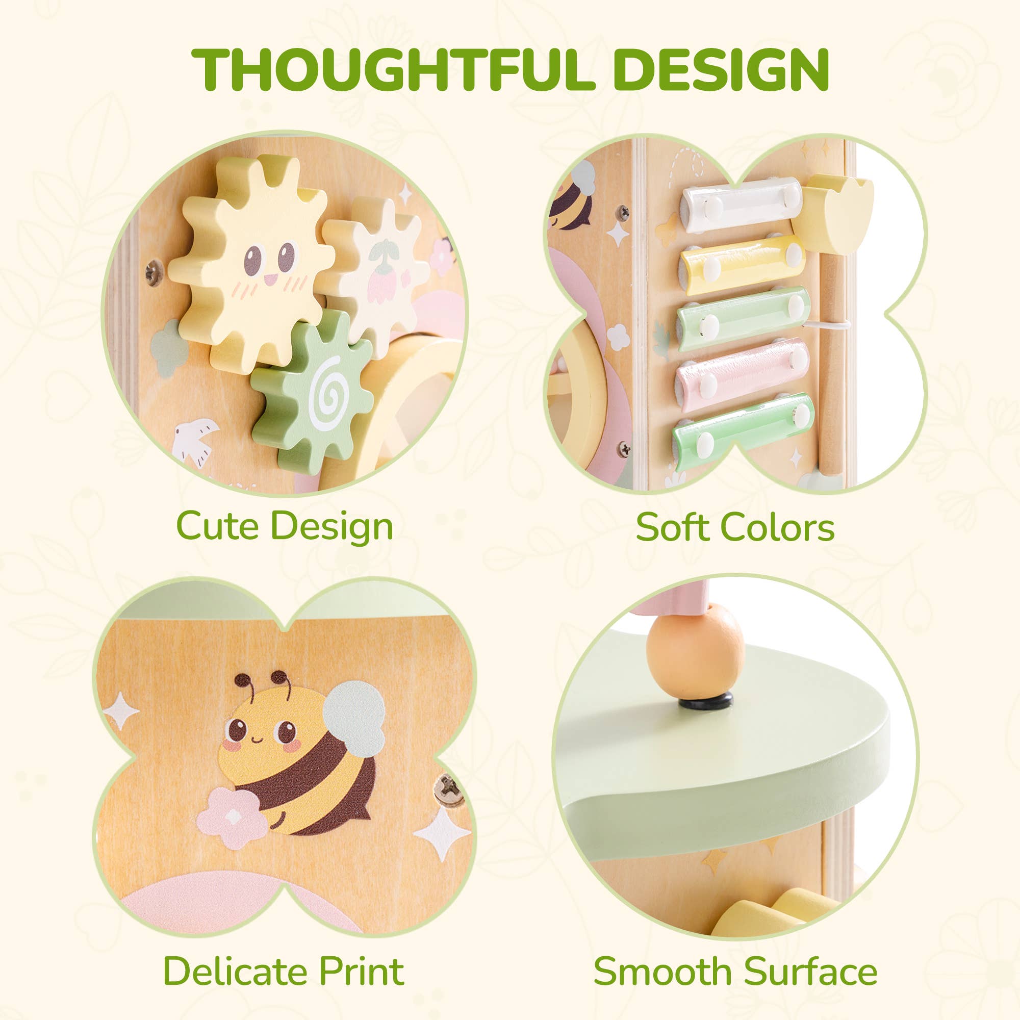 Robud Official Store - Wholesale Wood Toy - Kids -  Robud Wooden Activity Cube Montessori Toys Educational Toy6