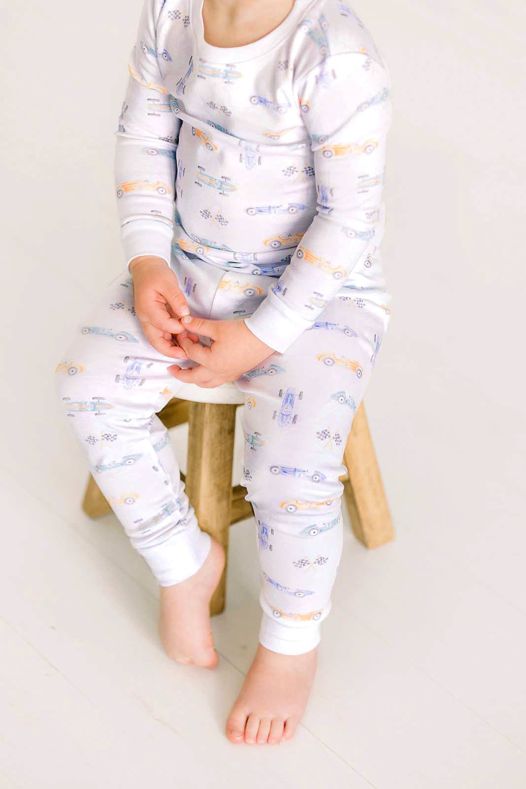 Lavender Bow - Wholesale Sleepwear Set - Kids - Race Cars Pajama Set1