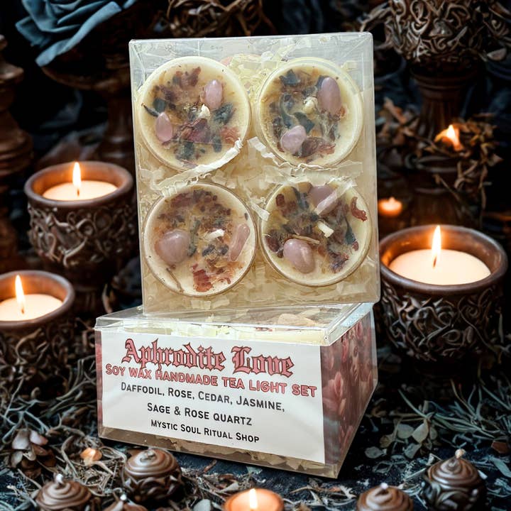 Ensemble de Bougies Chauffe-plat Déesse Aphrodite pour la vente par Mystic Soul Ritual Shop