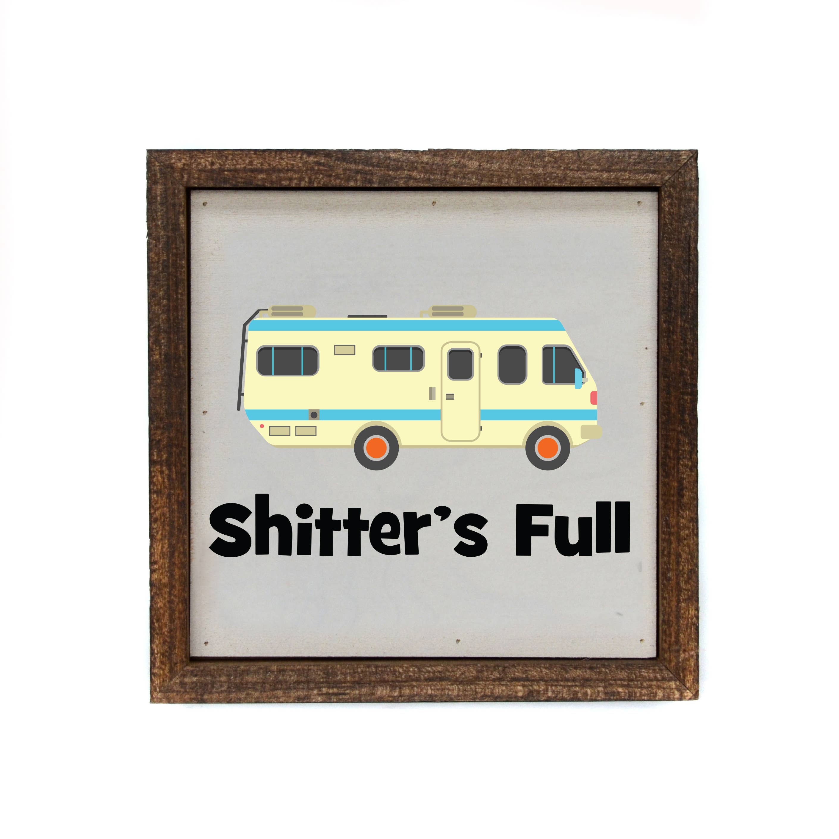 Driftless Studios - Wholesale Christmas Wall Art - 6X6 Christmas Decor - Shitters Full Chistmas Box Sign RV