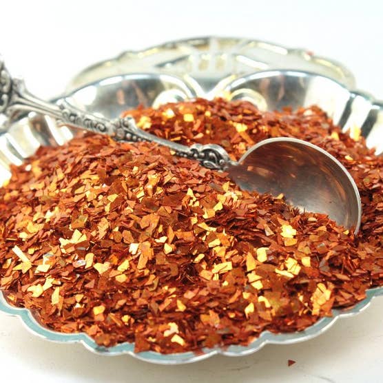 Orange German Glass Glitter - Real Super Shard Glitter for wholesale on Faire