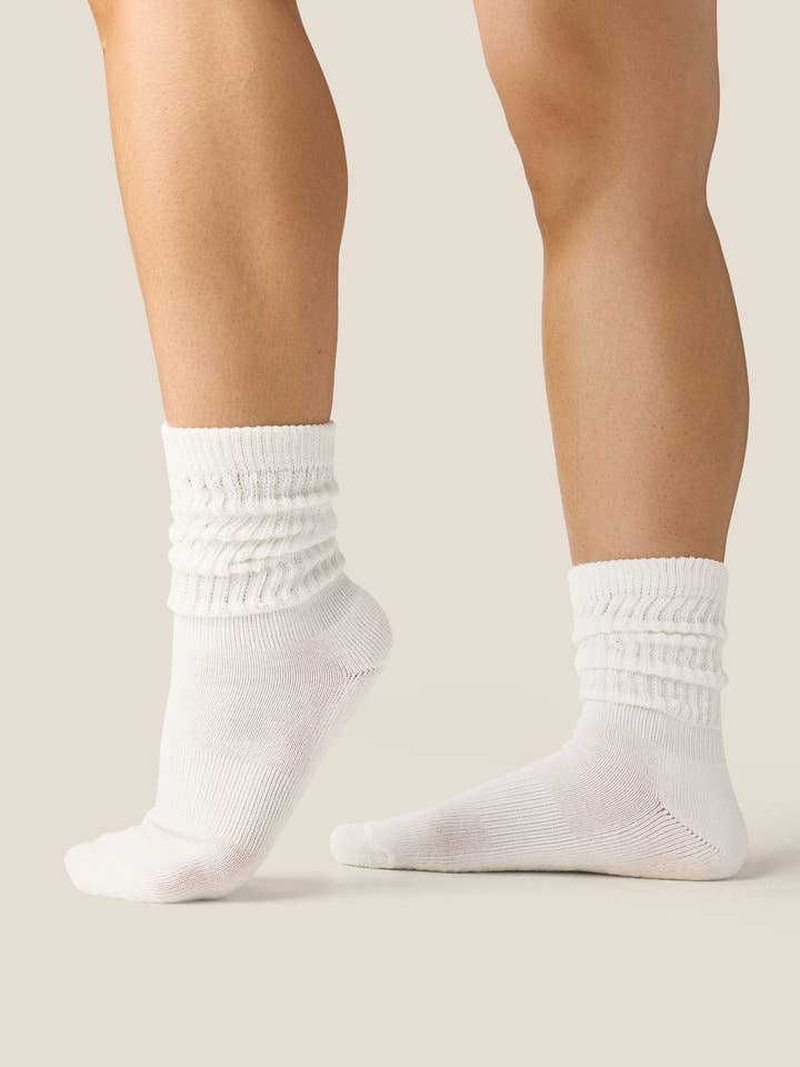 Scrunch Grip Sokker - Elfenben for engroshandel hos MoveActive