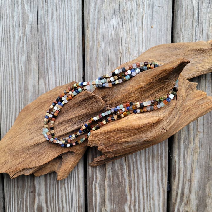 Horse Spirit Studio - Wholesale Choker/Collar - Natural gemstones 3 strand choker Native Southwest handmade 8