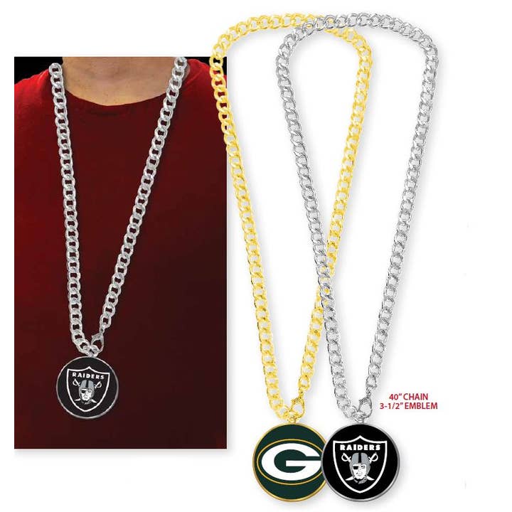 Aminco USA - Vente Colliers à pendentif - Collier à chaîne avec emblème de l'équipe des Buffalo Bills de la NFL1