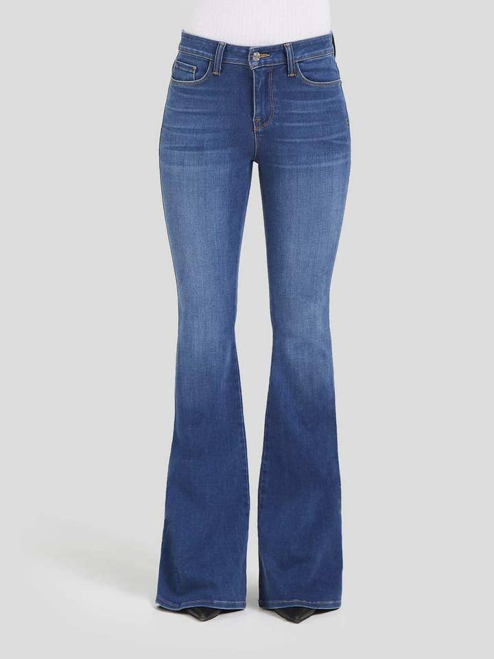 CINTA ALTA FLARE 4X JEANS STRETCH por atacado de Private Label Clothing