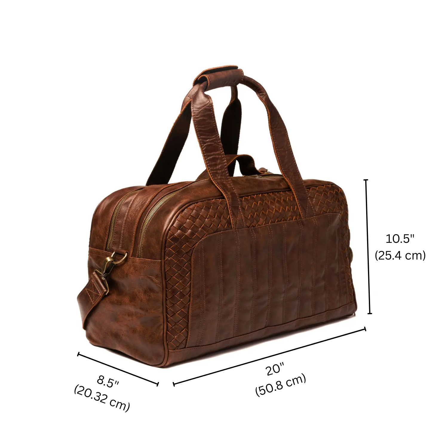 Hides - Wholesale Weekender Bag - Men's - Woven Leather Weekender Duffel Bag12