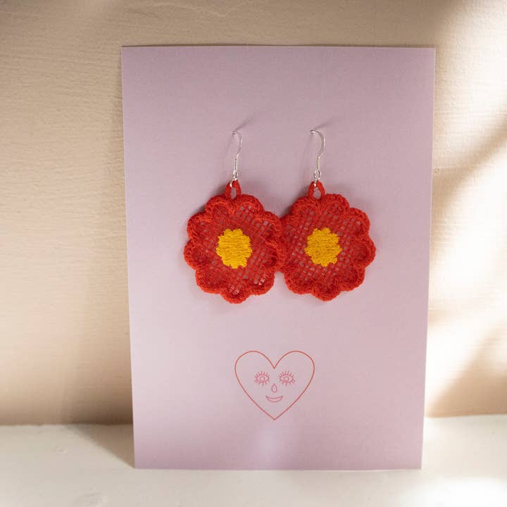 Retro Flower Power Earrings - Oeko-Tex (Copy) for wholesale by Olivia Lara