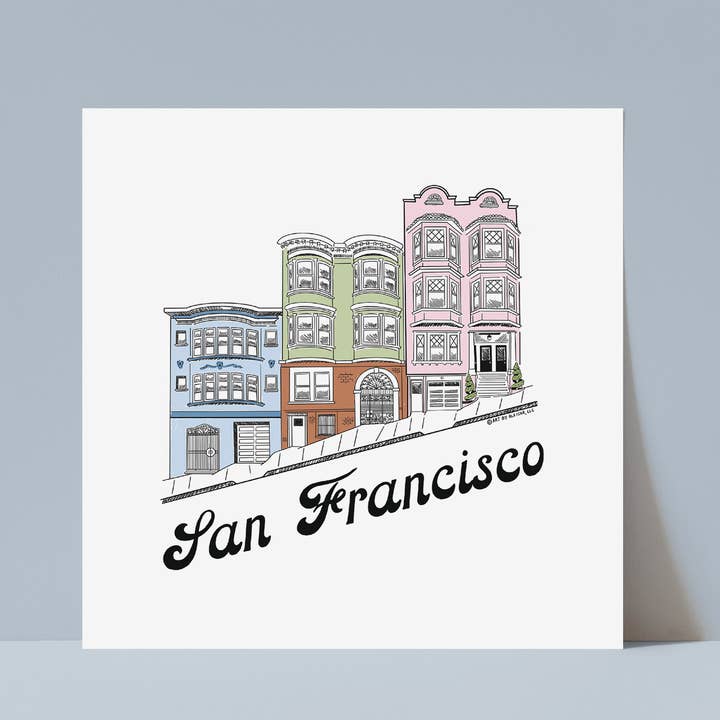 Home Sweet San Francisco Art Print for wholesale by By Aleisha