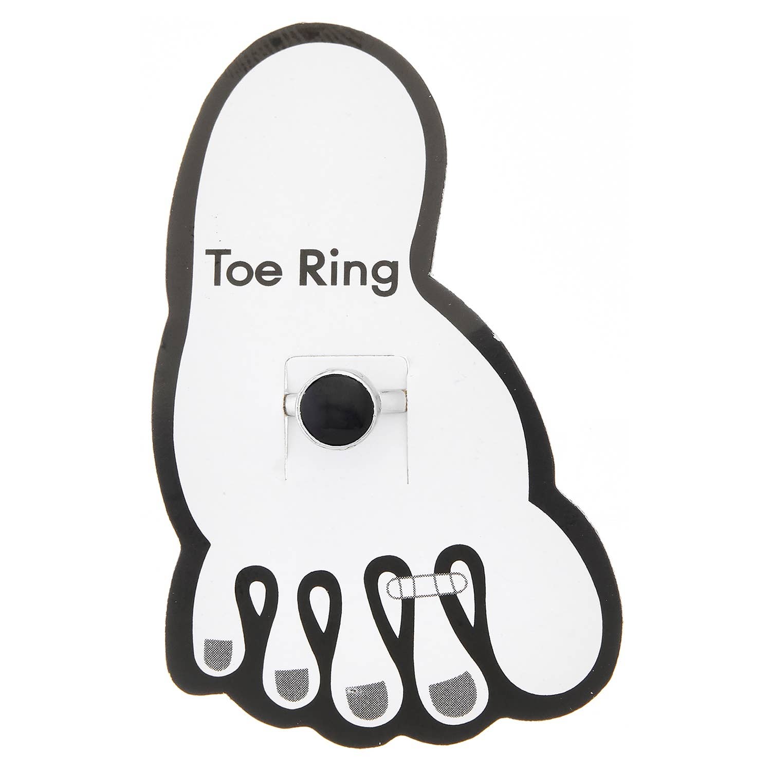 Rhodium Black DAINTY DOT TOE RING for wholesale on Faire0