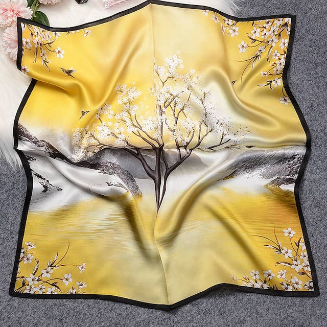 Pretty Persuasions - Wholesale Scarf - Women's - S25062 100% Silk Square Scarf (21"x21")