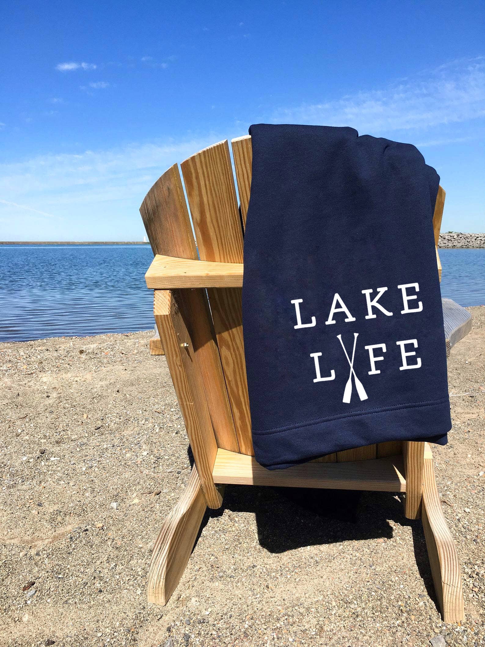 Perfect Day Print Co - Wholesale Picnic Blanket - Lake Life Beach Blanket - Camping Sweatshirt Blanket0