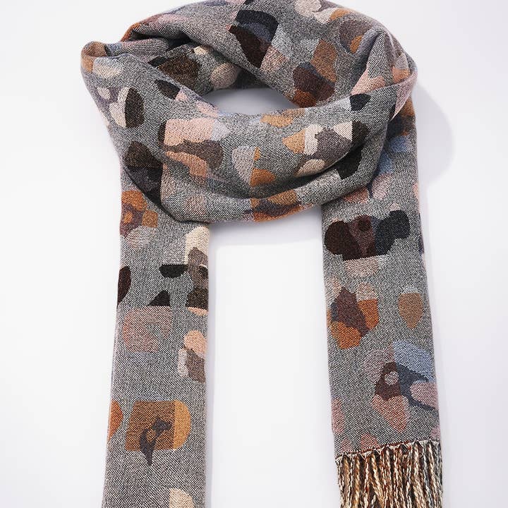 BYREN | ÉLINE L'ATELIER - Wholesale Scarf – Women's - Wool scarf with leopard pattern FL205DF0