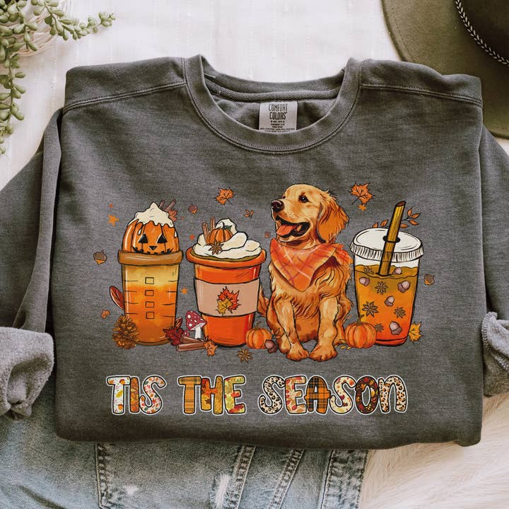 Polaire Golden Retriever Tis The Season pour la vente par Squishy Faces