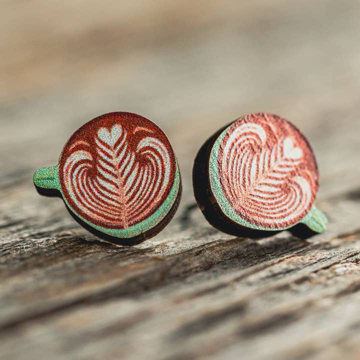 Latte Stud Earrings for wholesale by Plant Posse