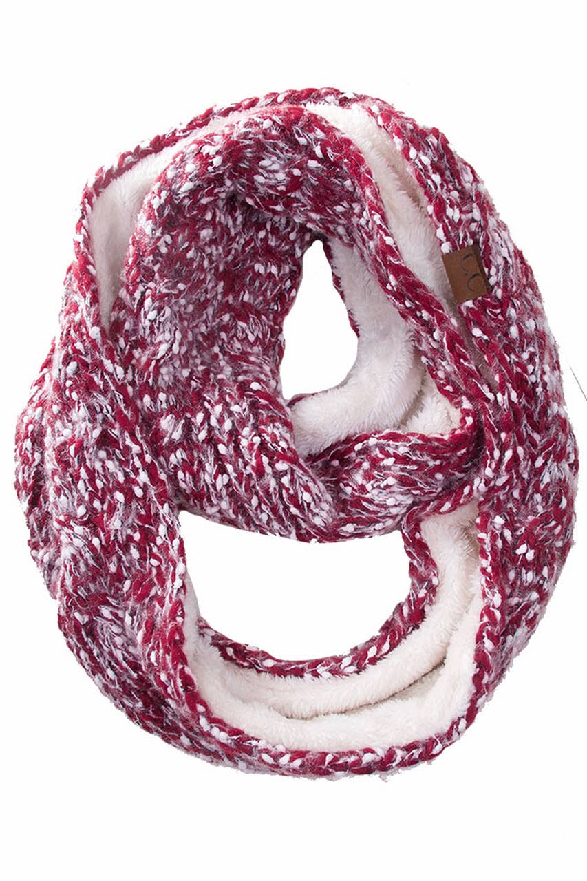 Hana - Wholesale Scarf – Women's - C.C Eyelash Confetti Yarn Knitted Infinity Scarf12