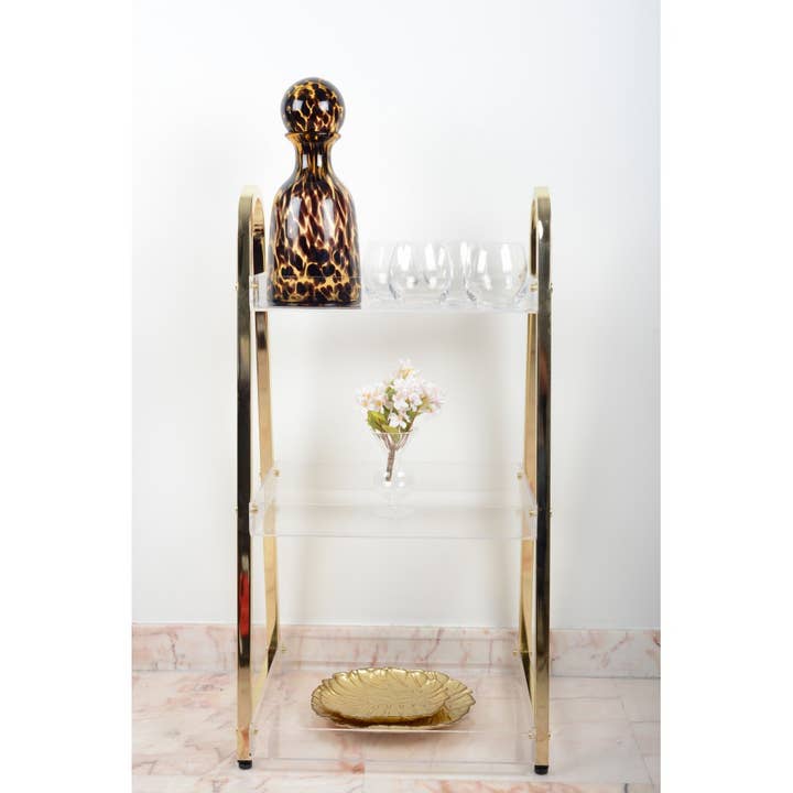 AULICA - Wholesale Decorative plate/dish/bowl - Large gold leaf glass dish 27x25.5x2.5cm2