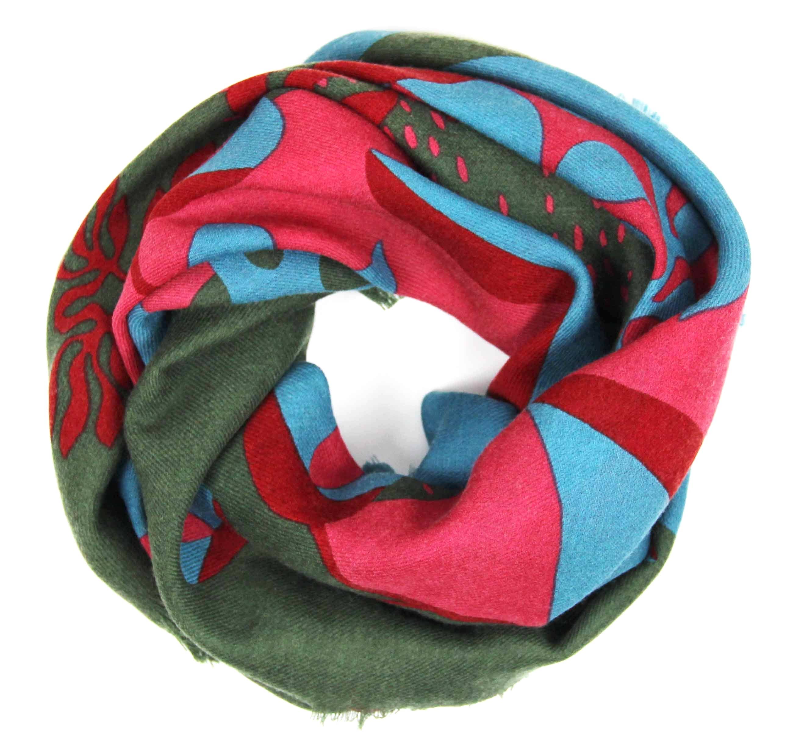 Les Belles Vagabondes - Wholesale Scarf - Women's - Abyss Red Wool Square1