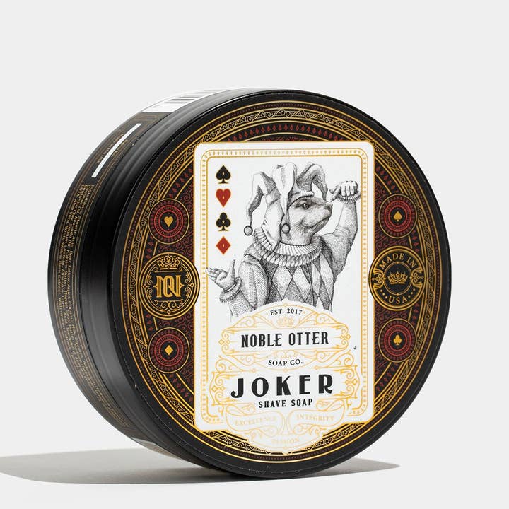 Joker Shave Soap for wholesale by Noble Otter Soap Co.