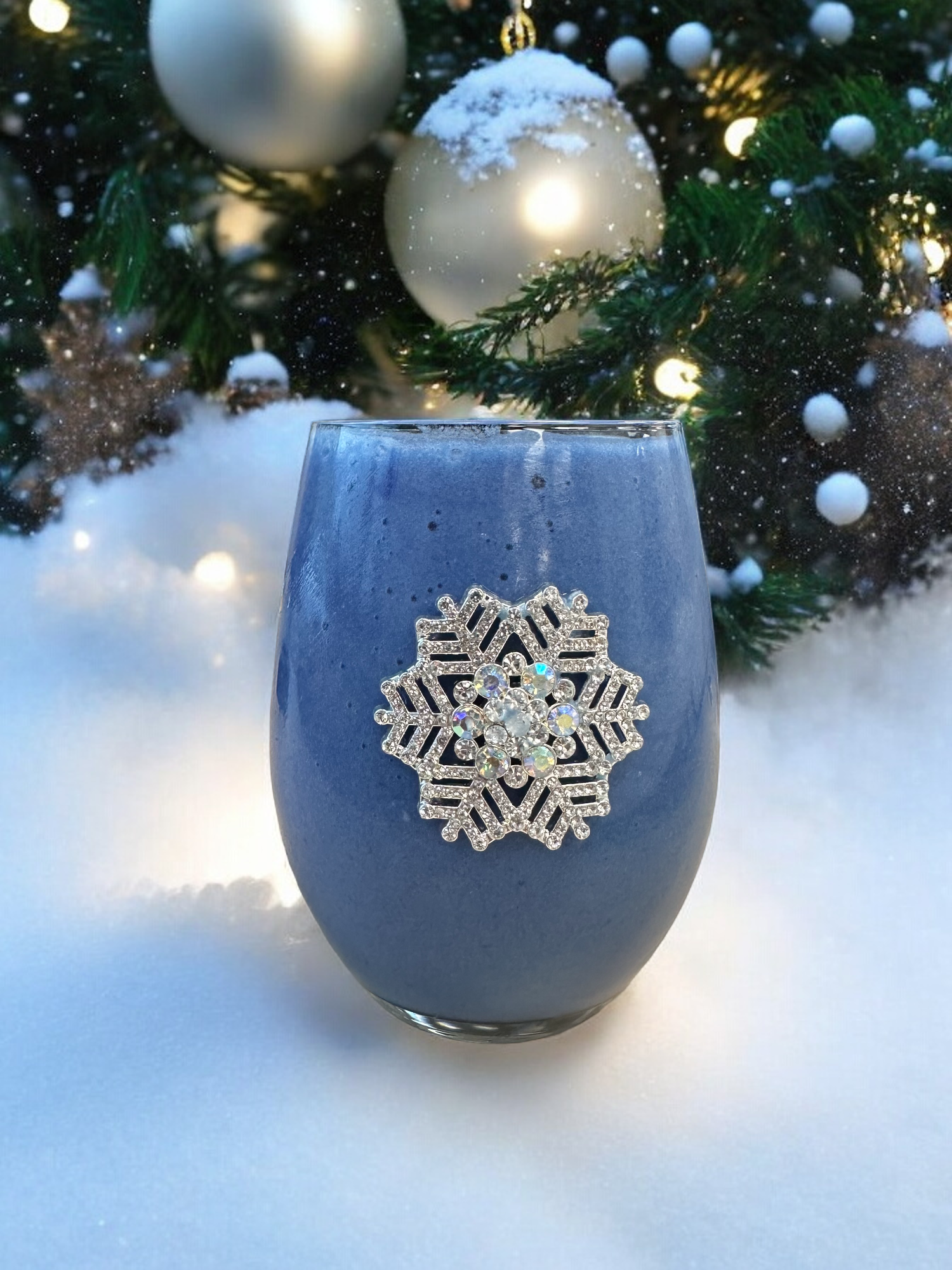 The Queens' Jewels® - Wholesale Wine Glass - Snowflake Jeweled Stemless Wine Glass1
