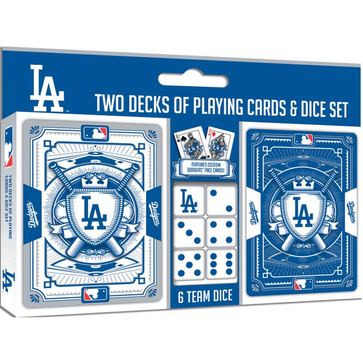 Los Angeles Dodgers - 2-Pack Playing Cards & Dice Set for wholesale by Masterpieces Puzzles