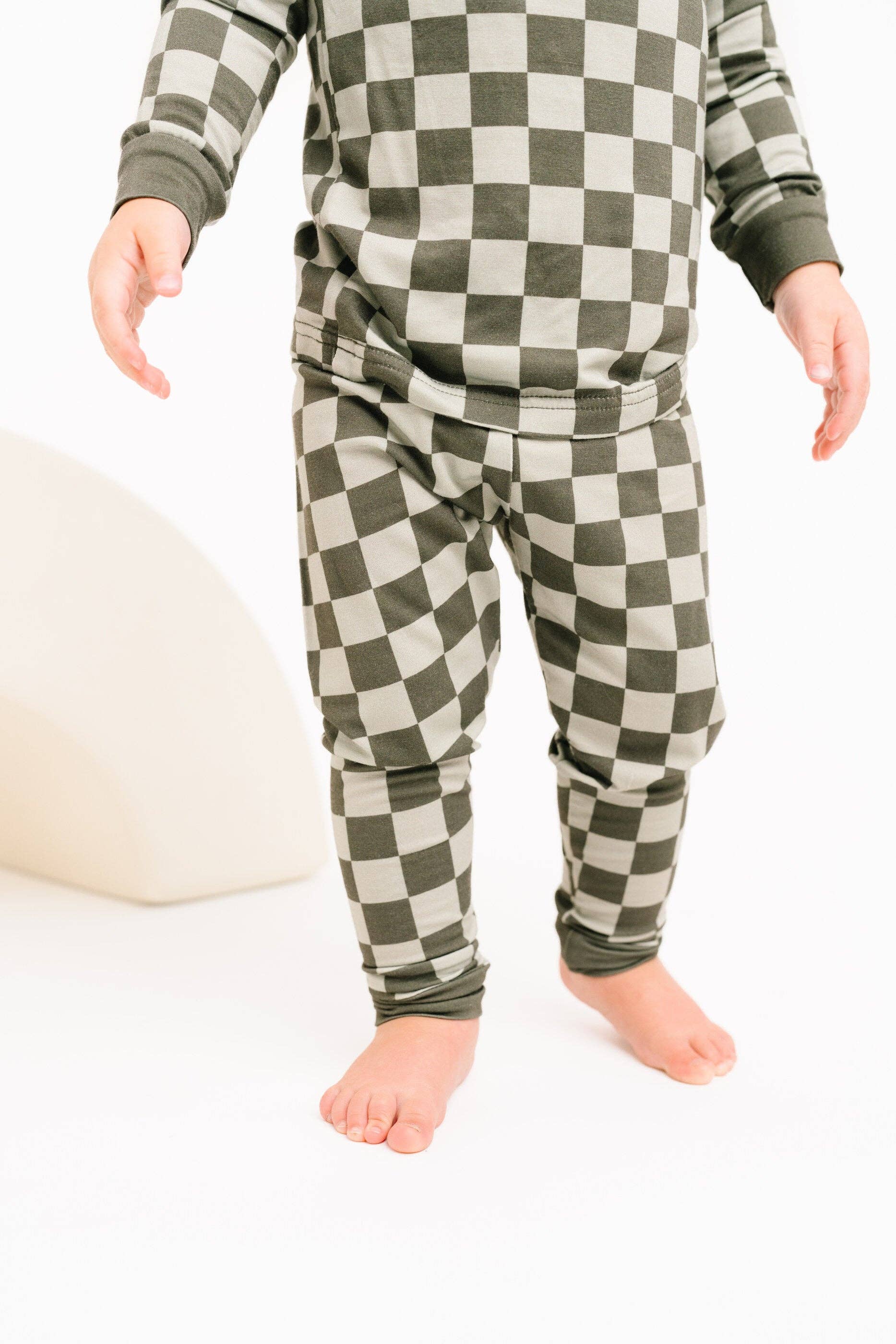 Little One Shop - Wholesale Top & Pant Set - Baby - Pine Checkered Bamboo Set6