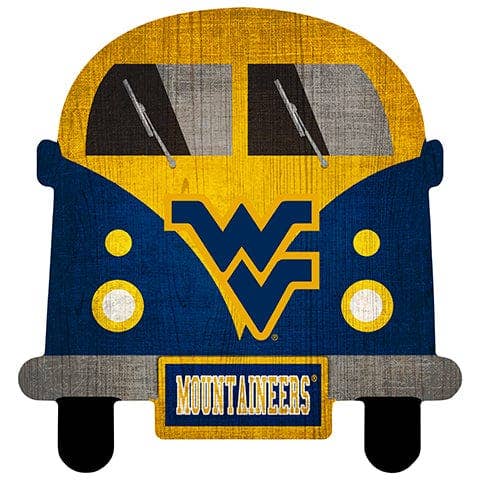 Cartello Team Bus della University of West Virginia da 12" per la vendita all'ingrosso da parte di Fan Creations