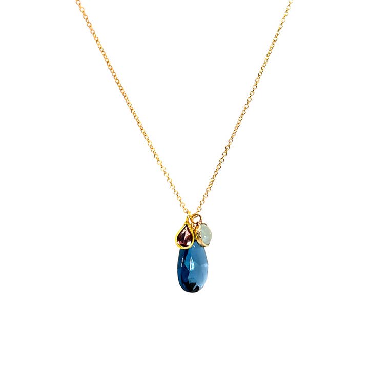 Trio London Blue Charm Necklace for wholesale by Mabel Chong