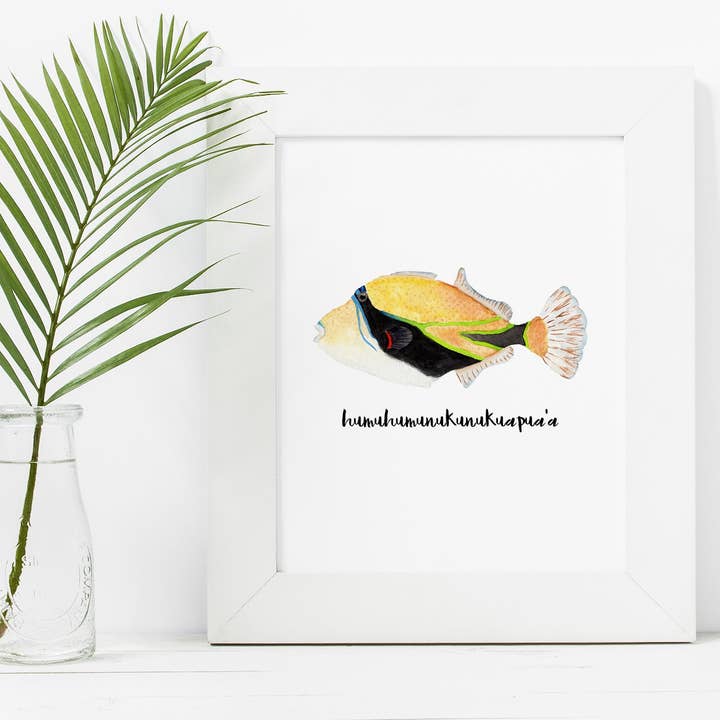 Hawaiian Humu Fish Art Print for wholesale by Wild Peonies Studio